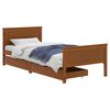 vidaXL Bed Frame without Mattress Honey Brown Solid Wood 100x200 cm