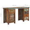 vidaXL Pedestal Desk Solid Reclaimed Wood 140x50x77 cm