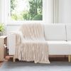 vidaXL Throw Blanket Beige 150 x 130 cm Fleece