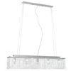 vidaXL Ceiling Lamp with Crystal Beads Silver 104 cm E14