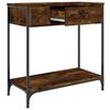 vidaXL Console Table Smoked Oak 75x34.5x75 cm Engineered Wood