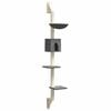 vidaXL Wall-mounted Cat Tree with Scratching Post Dark Grey 187 cm