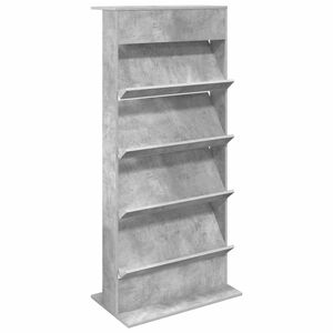 vidaXL Magazine Rack Concrete Grey 70 x 41 x 156 cm Engineered Wood