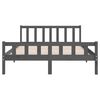 vidaXL Bed Frame without Mattress Grey Solid Wood 120x200 cm