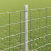 vidaXL Fence Posts Height Adjustable Manual 88 pcs Silver 160 cm Steel