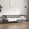 vidaXL Day Bed without Mattress Grey 90x200 cm Solid Wood Pine
