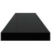vidaXL Floating Wall Shelf High Gloss Black 90x23.5x3.8 cm MDF