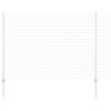 vidaXL Euro Fence with Post 10 x 1.5 m Galvanised Steel Silver Mesh