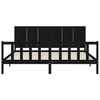 vidaXL Bed Frame without Mattress Black 200x200 cm Solid Wood Pine