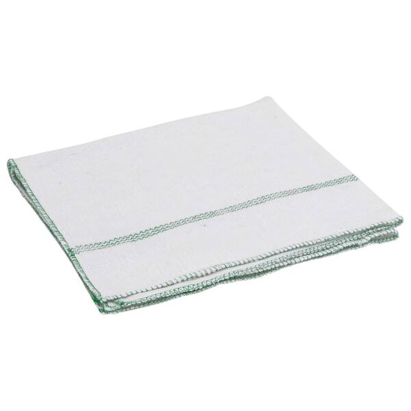 vidaXL Cleaning Cloths 5 pcs White with Green Stripes 50x60 cm