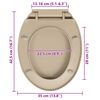 vidaXL Soft-Close Toilet Seat Beige Oval