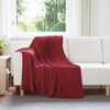 vidaXL Throw Blanket Bordeaux Red 170 x 130 cm Fleece
