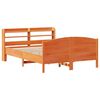 vidaXL Bed Frame without Mattress Wax Brown 120x190 cm Small Double Solid Wood Pine