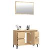 vidaXL 2 Piece Bathroom Furniture Set Sonoma Oak Engineered Wood