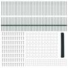 vidaXL Fence with Post Green 1 x 100 m Steel and PVC