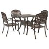 vidaXL Garden Table Set 5 pcs Bronze Cast Aluminium
