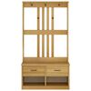 vidaXL Hall Tree SANDNES 87x40x159.5cm Solid Wood Pine