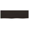 vidaXL Bathroom Countertop Dark Brown 100x30x2 cm Treated Solid Wood