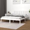 vidaXL Bed Frame without Mattress White Solid Wood Pine 160x200 cm