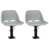 vidaXL 4 Piece Foldable Boat Seat Set No Pillow Grey 48x51x41 cm