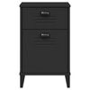 vidaXL Bedside Cabinet VIKEN Black Engineered Wood