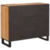vidaXL Highboard with Storage Brown 90 x 33 x 75 cm Solid Mango Wood