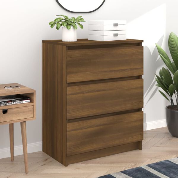 vidaXL Sideboard Brown Oak 60x35x76 cm Engineered Wood