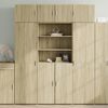 vidaXL Storage Cabinet Sonoma Oak 80x42.5x225 cm Engineered Wood