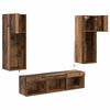 vidaXL TV Wall Units Wall-mounted 5 pcs Black Oak Engineered Wood