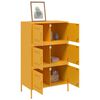 vidaXL Highboard Mustard Yellow 68x39x113 cm Steel