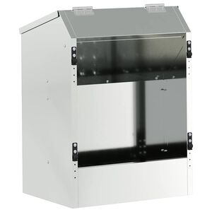 vidaXL Rabbit Feeder Silver 33.5 x 25.5 x 45.5 cm Galvanised Steel