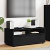vidaXL TV Cabinet with Drawer Black 100 x 48 x 43 cm Engineered Wood