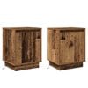 vidaXL Bedside Cabinet 2 pcs Old Wood 39 x 34.5 x 50 cm