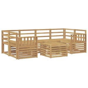 vidaXL Outdoor Sofa Set 7 pcs White Solid Acacia Wood