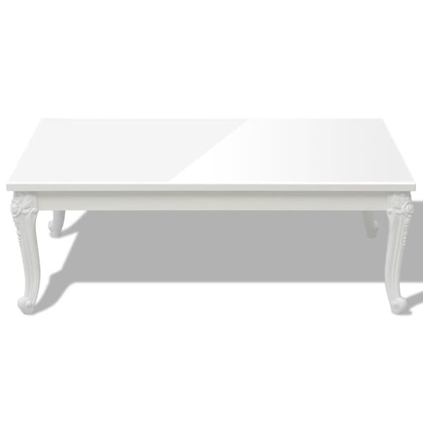 vidaXL Coffee Table 115x65x42 cm High Gloss White