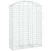 vidaXL Arched Gabion Basket 150x50x200/220 cm Galvanised Iron