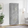 vidaXL Highboard Concrete Grey 69.5x34x180 cm Engineered Wood