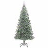 vidaXL Artificial Christmas Tree Snow Flocked with LED Light 210 cm