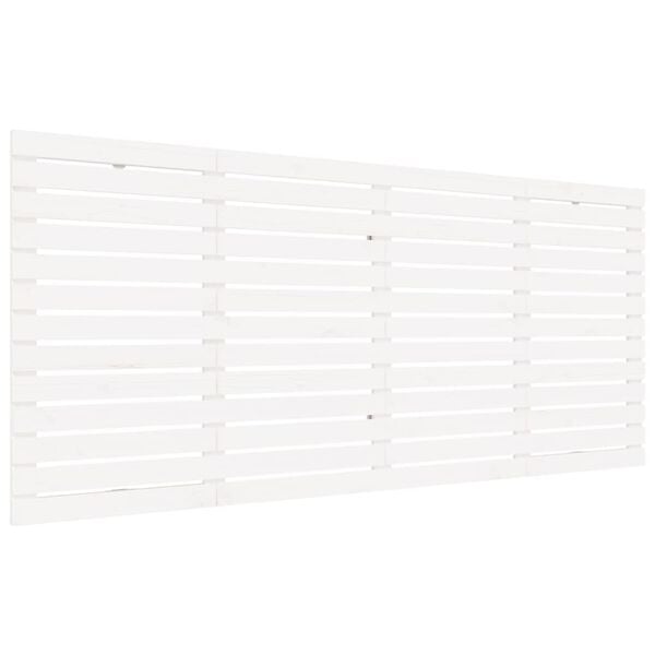 vidaXL Wall Headboard White 156x3x91.5 cm Solid Wood Pine