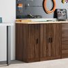 vidaXL Garage Storage Cabinet Brown Oak 30x51x85 cm Solid Wood Pine