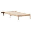 vidaXL Bed Frame with Side Tables Natural 80 x 220 cm Solid Pine Wood