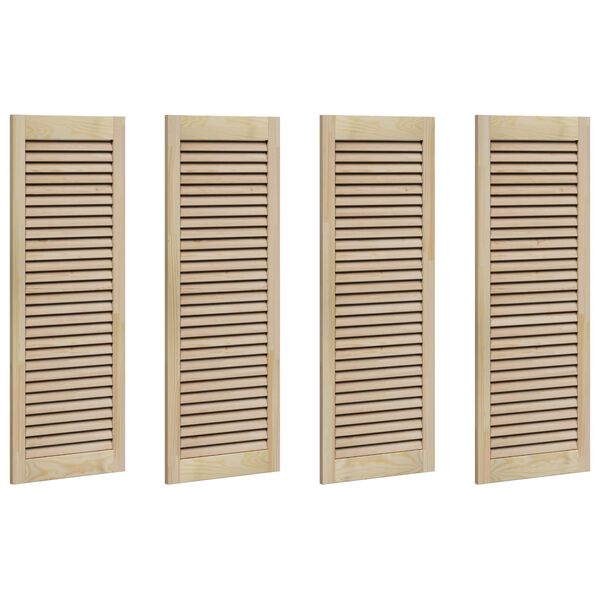 vidaXL Cabinet Door 4 pcs Natural 110 x 39.5 x 2.1 cm Solid pine wood