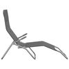 vidaXL Folding Sun Loungers 2 pcs Grey Textilene&Powder-coated Steel