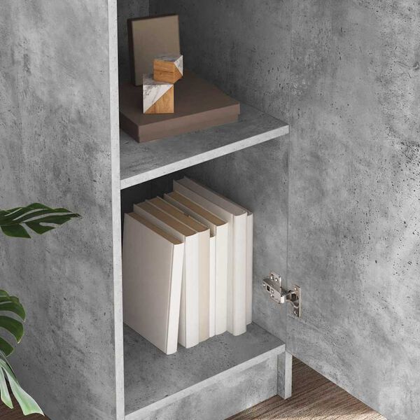 vidaXL Highboard Concrete Grey 35 x 39 x 168 cm