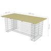 vidaXL Garden Table with Steel Gabion 180x90x74 cm Pinewood