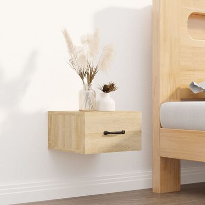 vidaXL Wall-mounted Bedside Cabinets 2 pcs Sonoma Oak 35x35x20 cm