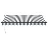 vidaXL Manual Retractable Awning with LED Anthracite&White 350x250 cm
