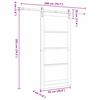 vidaXL Sliding Door White 93 x 202 cm Solid Pine Wood