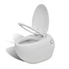vidaXL Wall Hung Toilet & Bidet Set White Ceramic