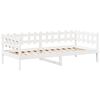vidaXL Day Bed with Roof without Mattress White 80x200 cm Solid Wood